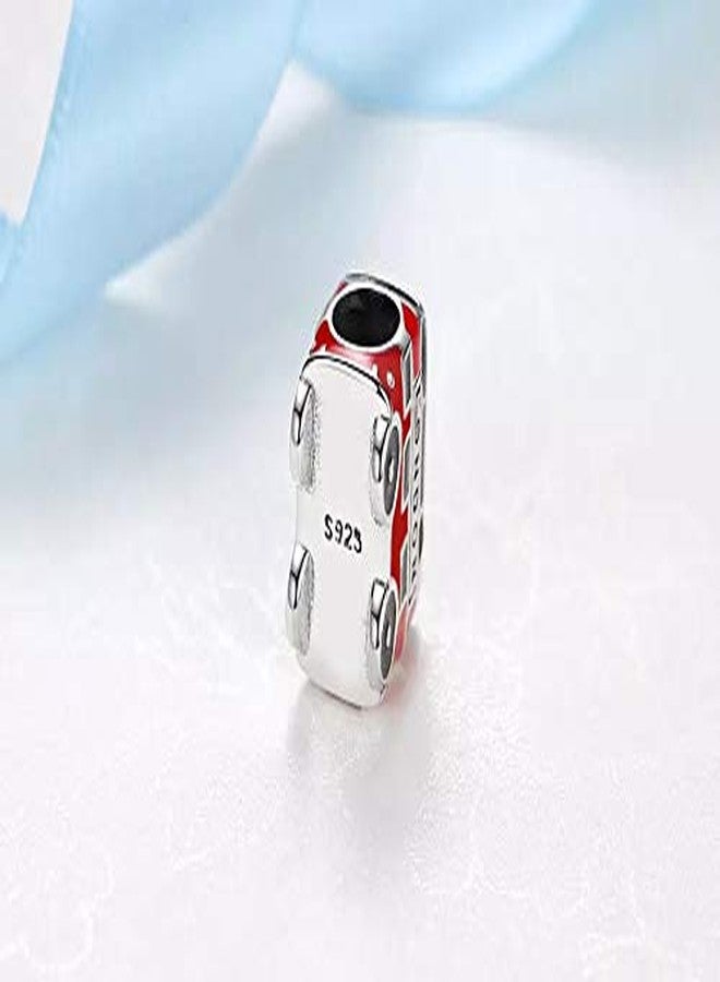 ARTCHARM London Double Decker Bus Charm 925 Sterling Silver with Red Enamel, Travel/DIY Charms-Peaceful Theme, Memorable Gifts for Volunteer (London Bus) - Image 3